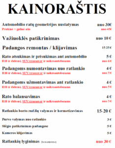 Padangų montavimas Kalvarijų 263